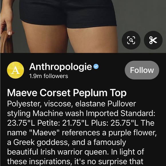 NWOT Anthropologie Maeve Peplum Blouse - Picture 11 of 13